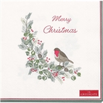 Leonora Merry Christmas napkin large fra GreenGate - Tinashjem